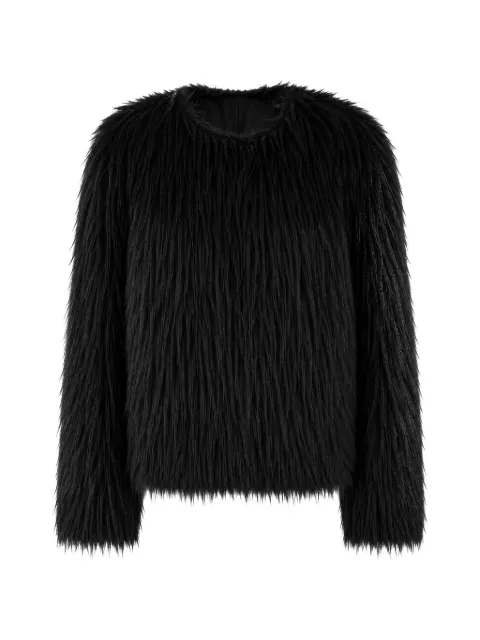 LE SULLY STUDIO faux-fur collarless sweater