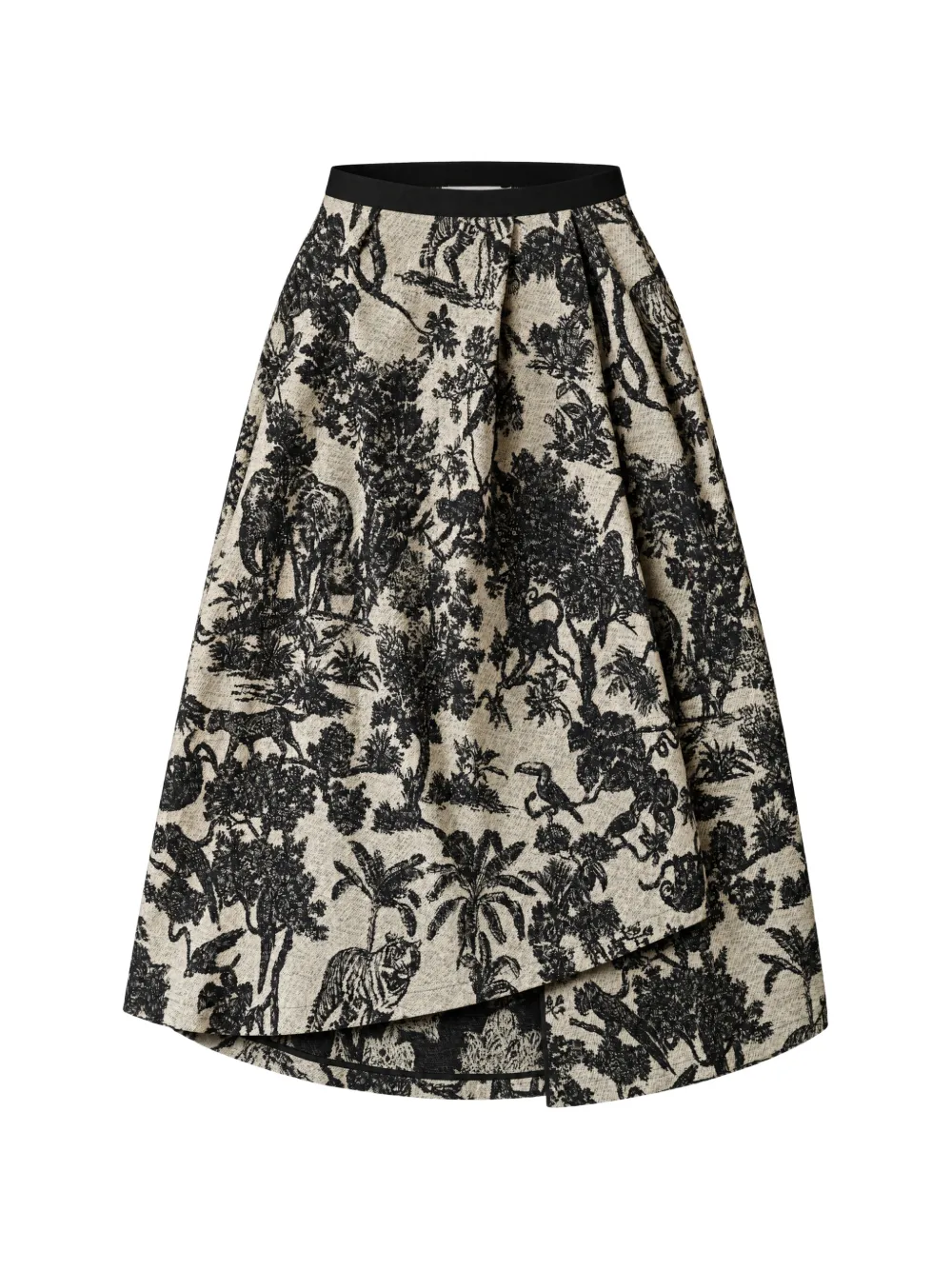 CO.GO sequin-embellished toile de Jouy skirt - Nude