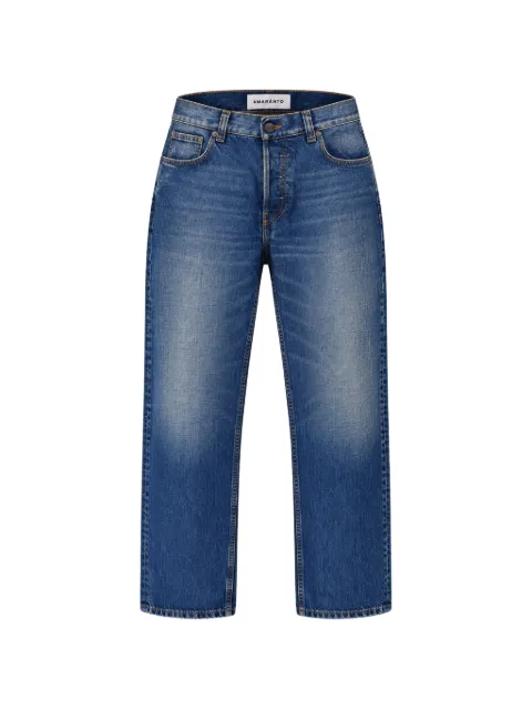 AMARANTO faded-effect straight-leg jeans