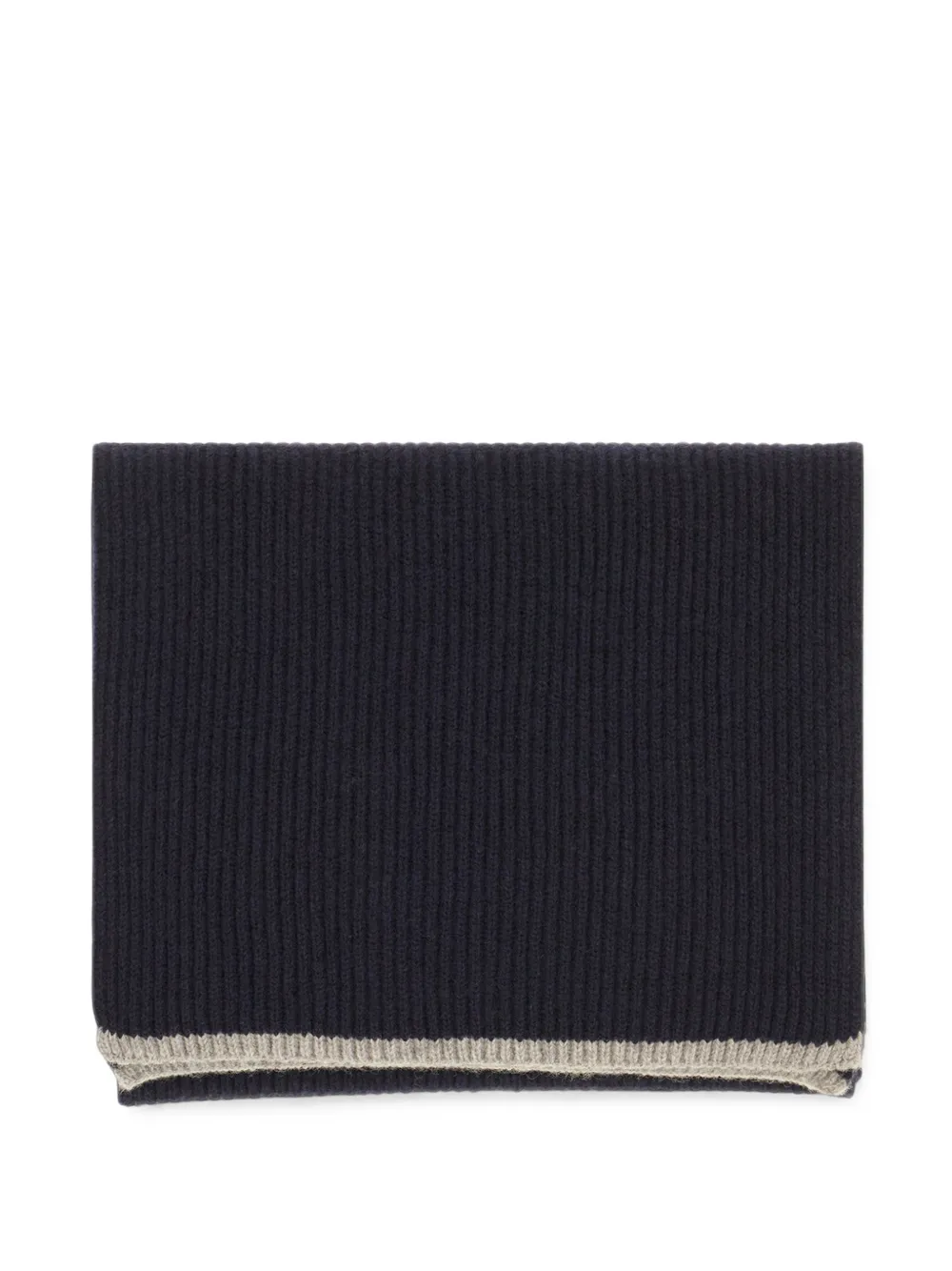 Lardini ribbed-knit beanie hat and scarf set