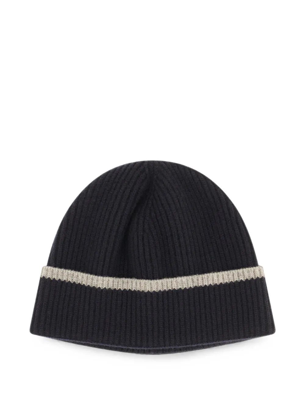Lardini ribbed-knit beanie hat and scarf set Blauw