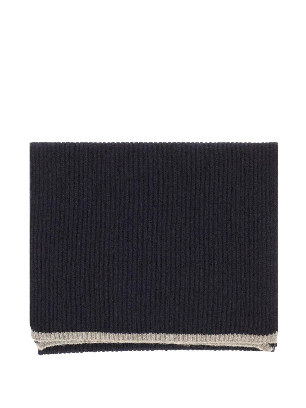 Lardini ribbed-knit beanie hat and scarf set - Blu