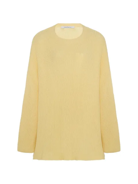 Another Tomorrow Draped crew-neck sweater