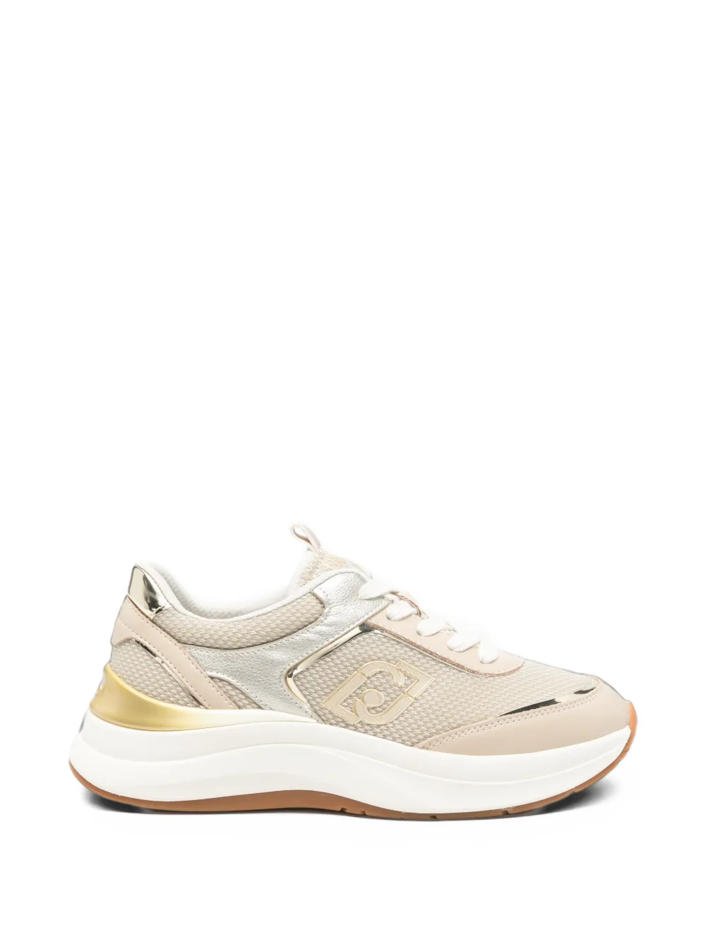 LIU JO logo-plaque panelled sneakers - Toni neutri