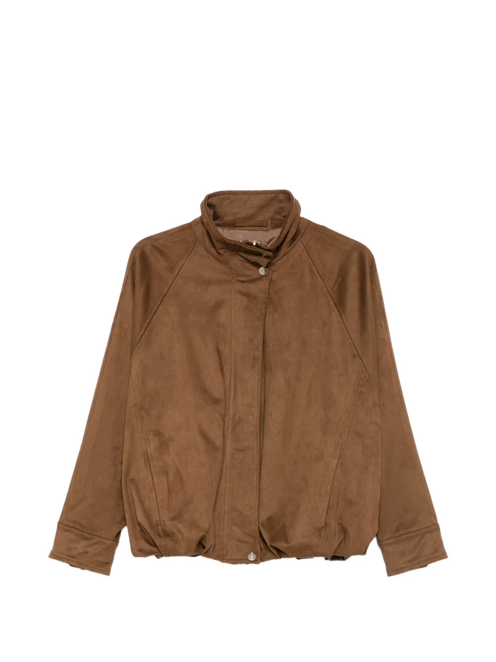 Marella high-neck raglan-sleeve jacket - Braun