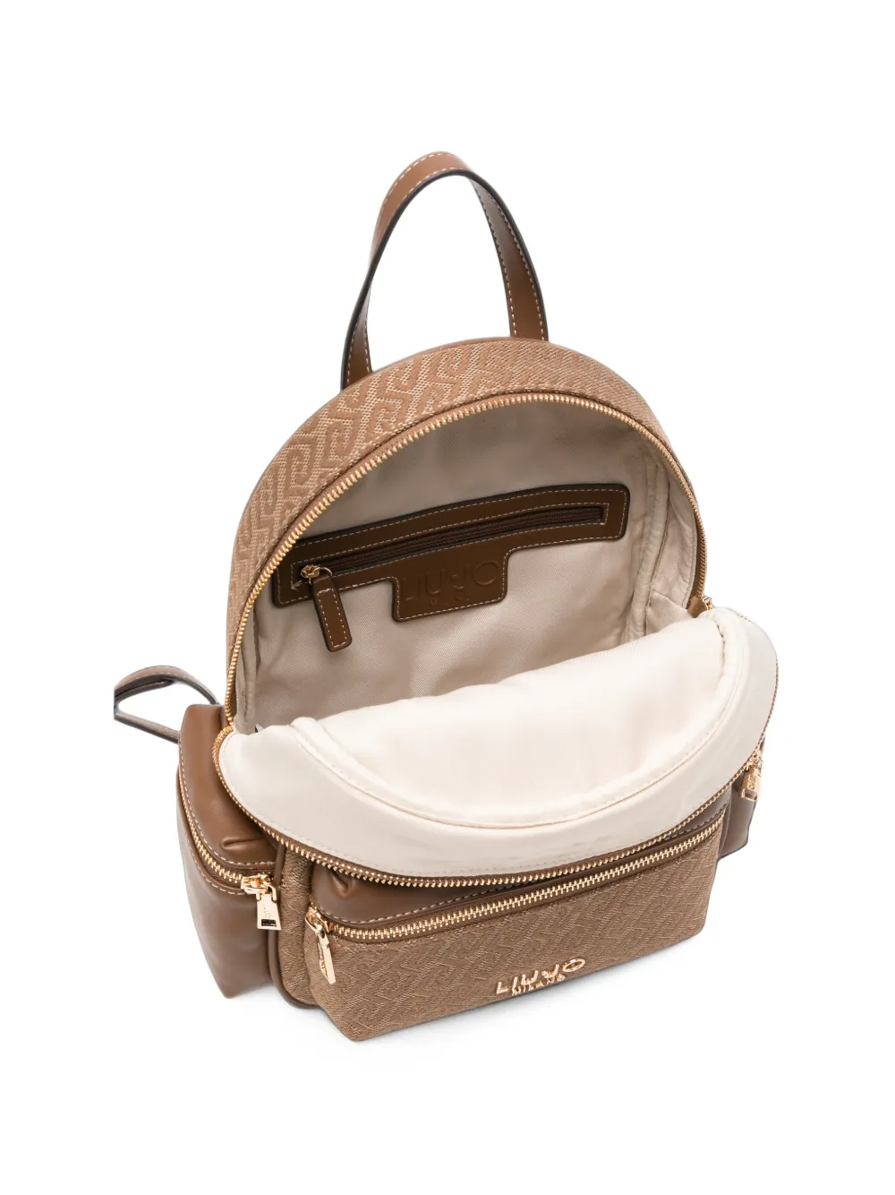 LIU JO monogram-jacquard backpack Bruin