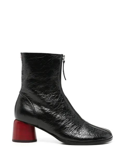 Halmanera front-zip leather ankle boots
