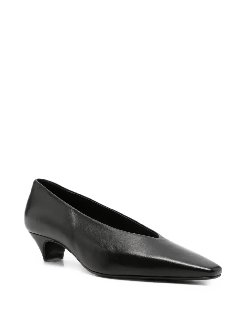 Halmanera Fern pointed-toe leather heeled pumps Zwart