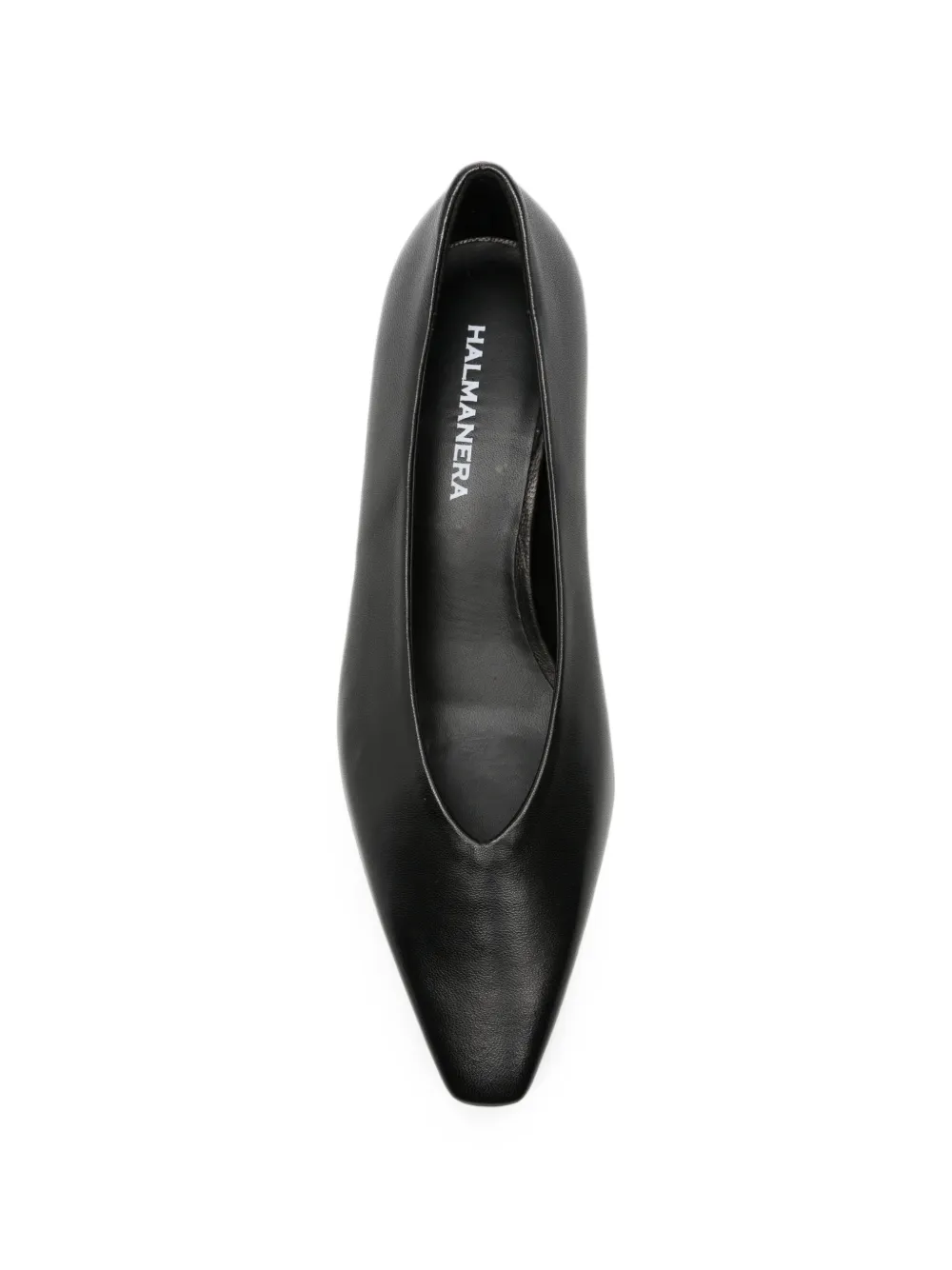 Halmanera Fern pointed-toe leather heeled pumps Zwart