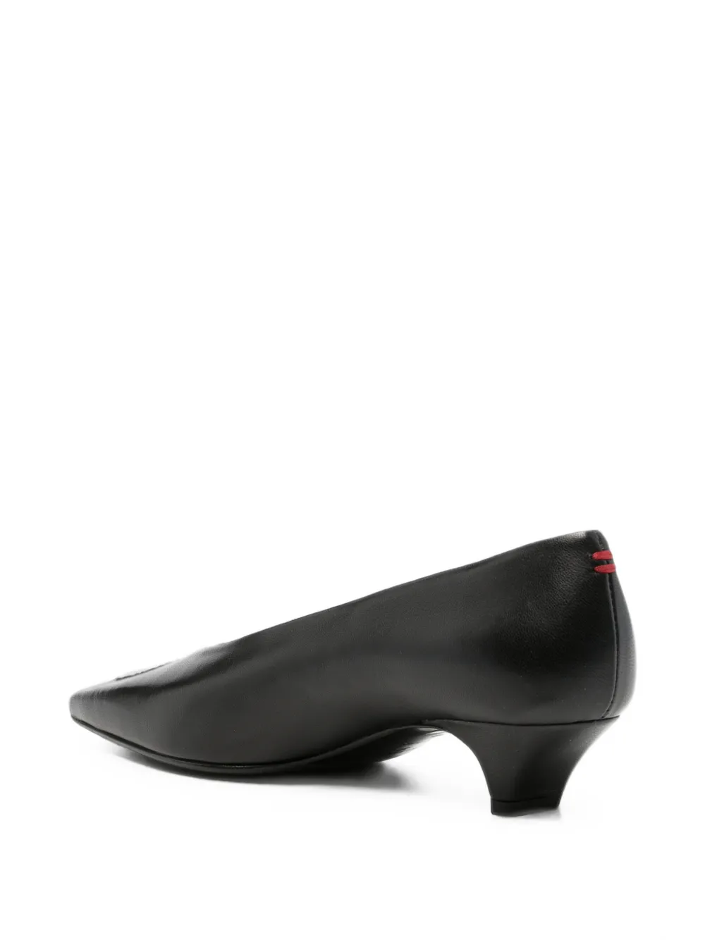 Halmanera Fern pointed-toe leather heeled pumps Zwart