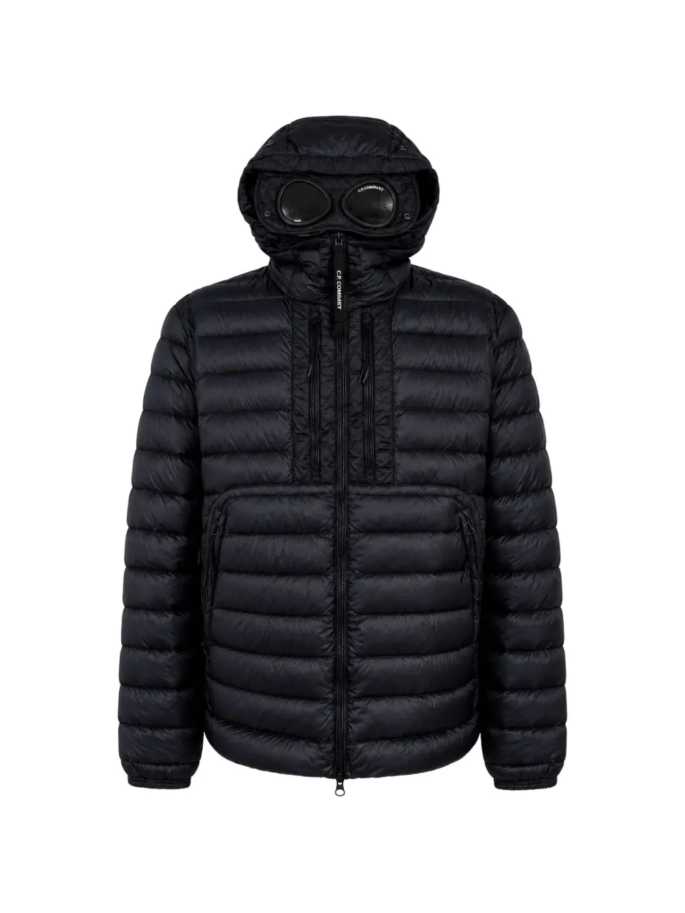 C.P. Company Goggle-detail quilted jacket - Nero
