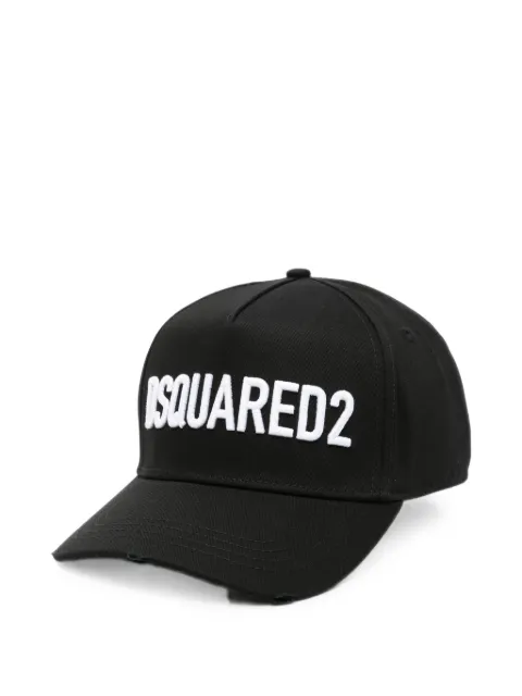 DSQUARED2 logo-embroidered distressed baseball cap