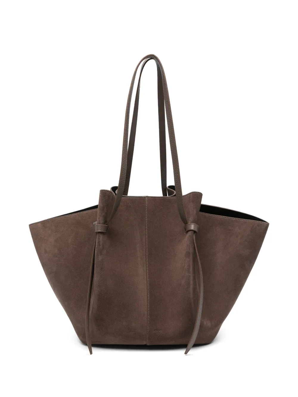 Yuzefi XL Mochi suede shoulder bag - Marrone