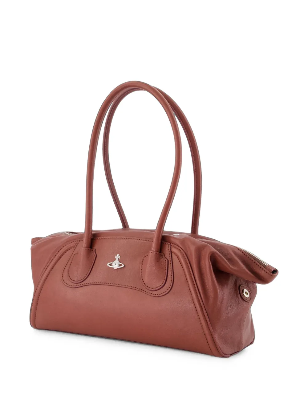 Vivienne Westwood small Shirley leather shoulder bag Bruin