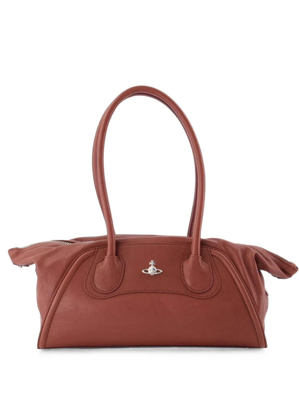 Vivienne Westwood small Shirley leather shoulder bag Bruin