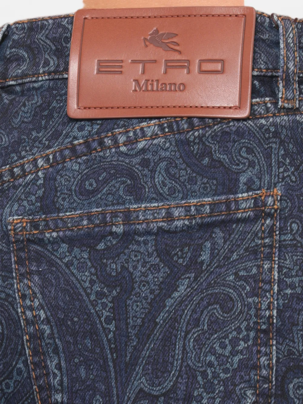 ETRO Jeans met paisley-print Blauw