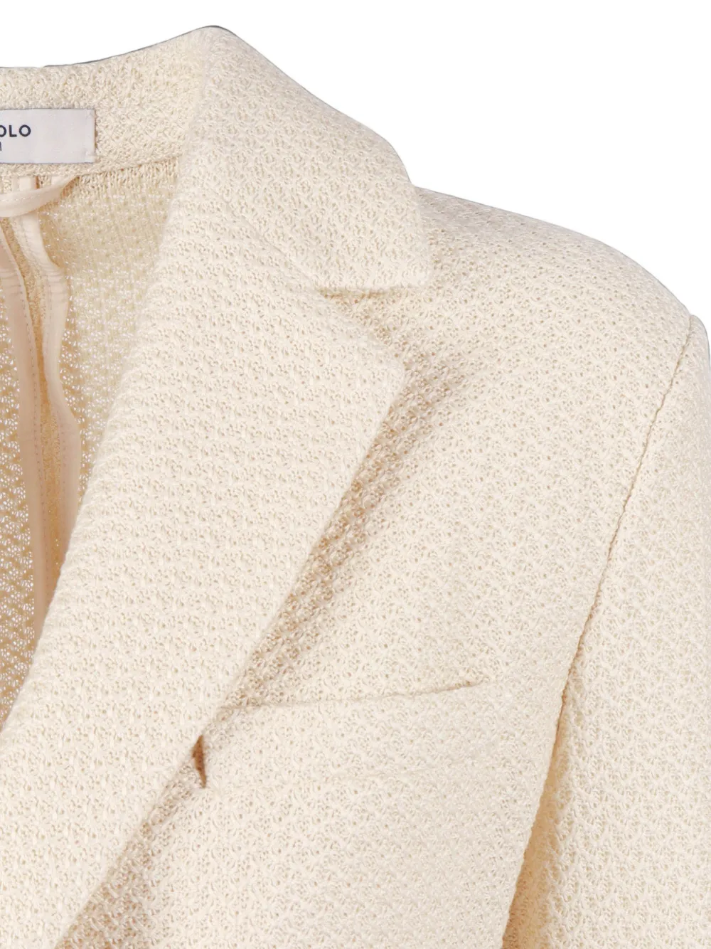 Circolo 1901 Slim-fit blazer met katoenen print Beige