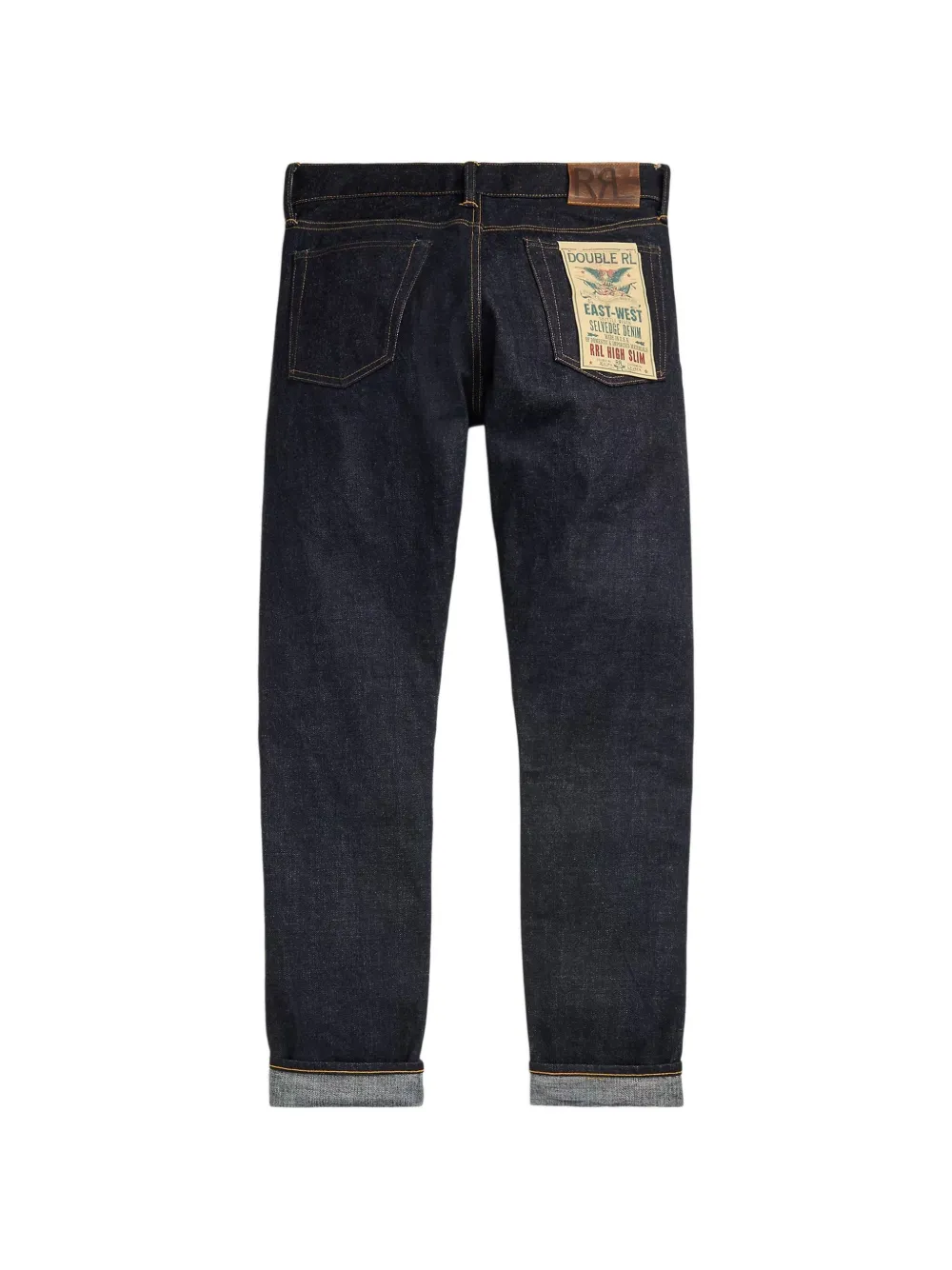Ralph Lauren RRL High Slim East-West jeans Blauw