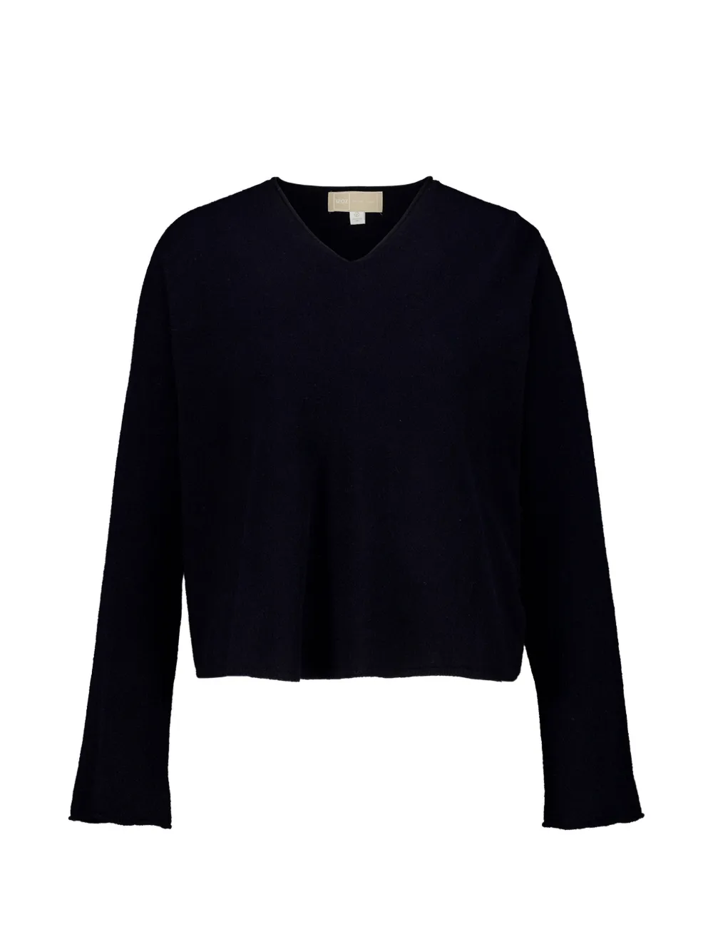 120% Lino V-neck Sweater In Blue