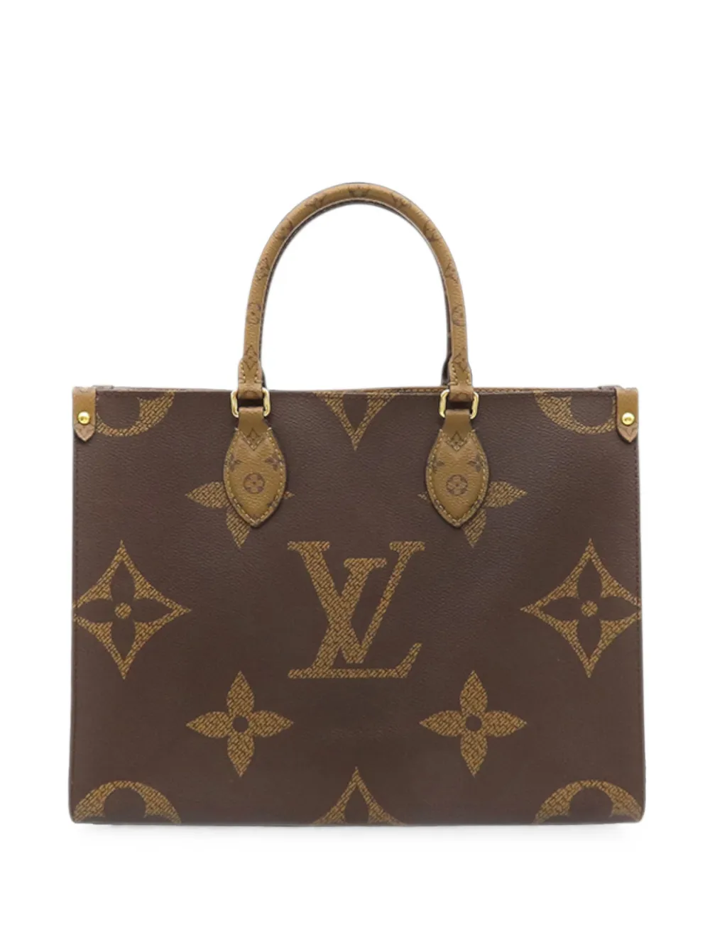 Louis Vuitton Pre-Owned 2021-2026 Monogram Reverse Giant OnTheGo MM Satchel-Tasche - Braun