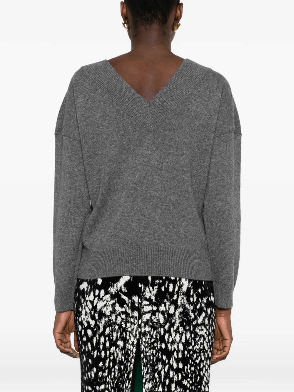 TOM FORD V-neck long-sleeve sweater Grijs