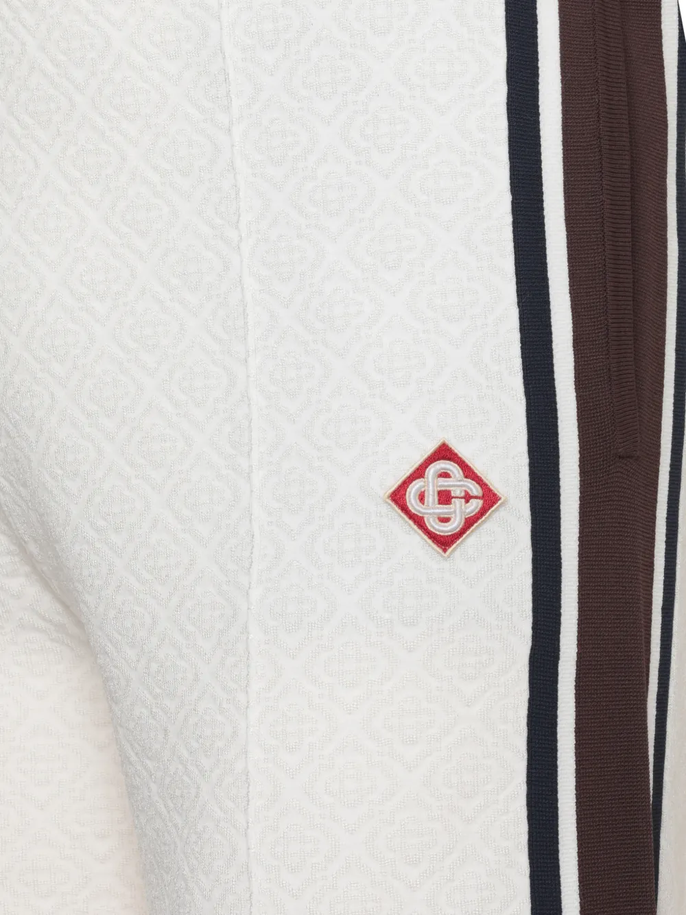 Casablanca Café Culture trainingsbroek met zijstreep en logo-patch Wit