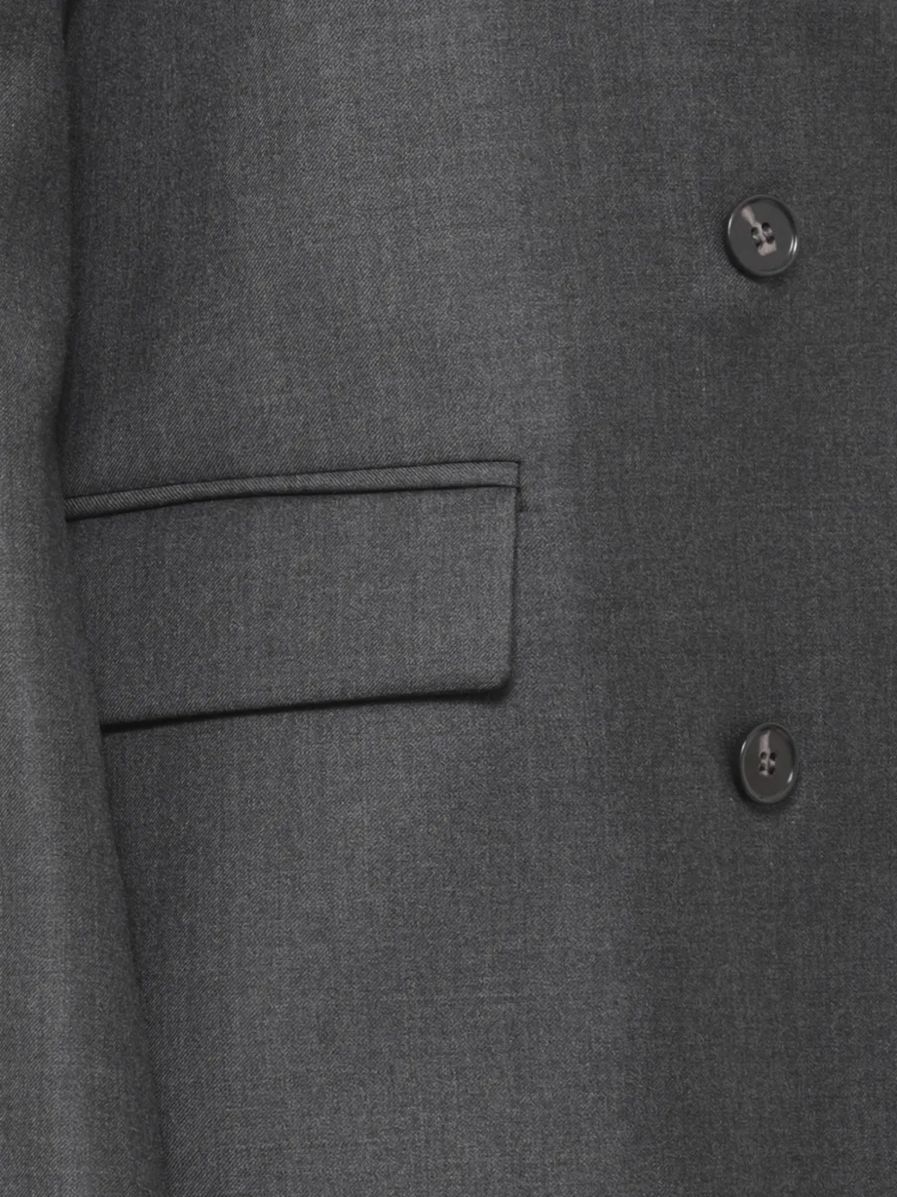 LouLou de Saison Donau LDS double-breasted virgin wool jacket Grijs