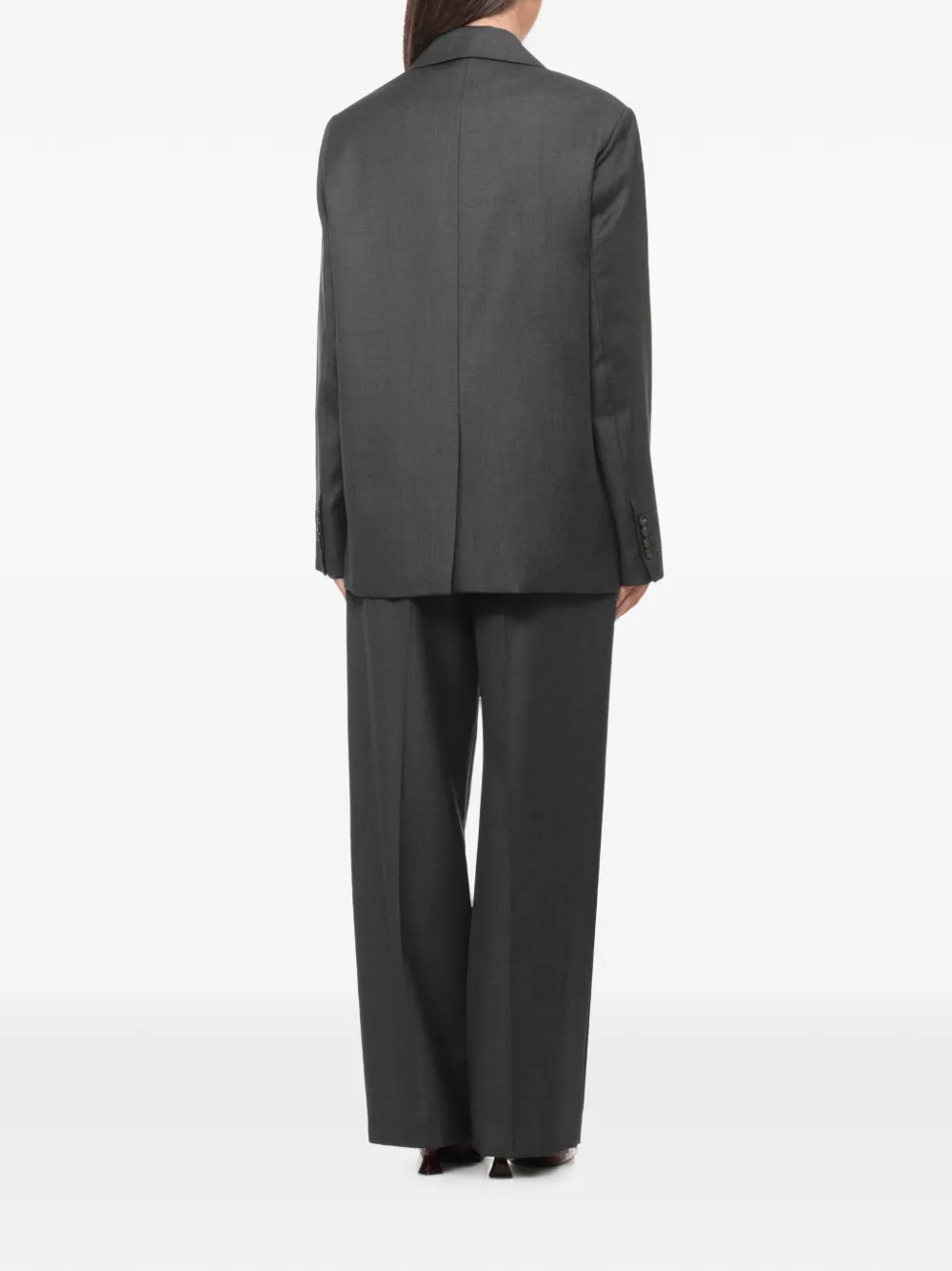 LouLou de Saison Donau LDS double-breasted virgin wool jacket Grijs