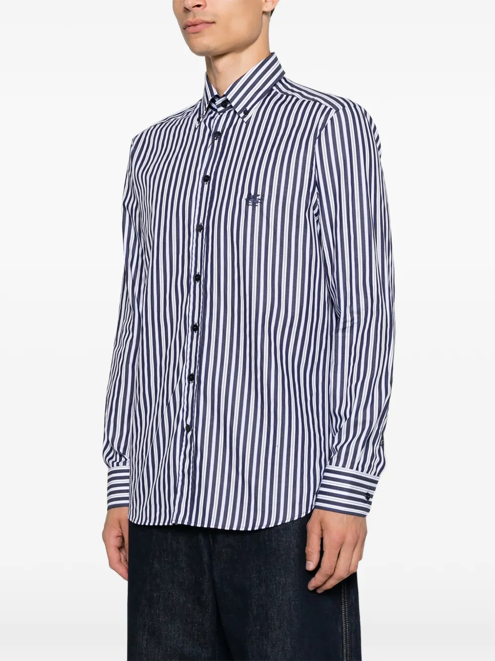 ETRO Gestreept overhemd Blauw