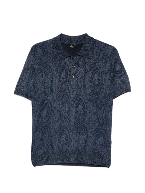 ETRO polo con estampado de cachemira