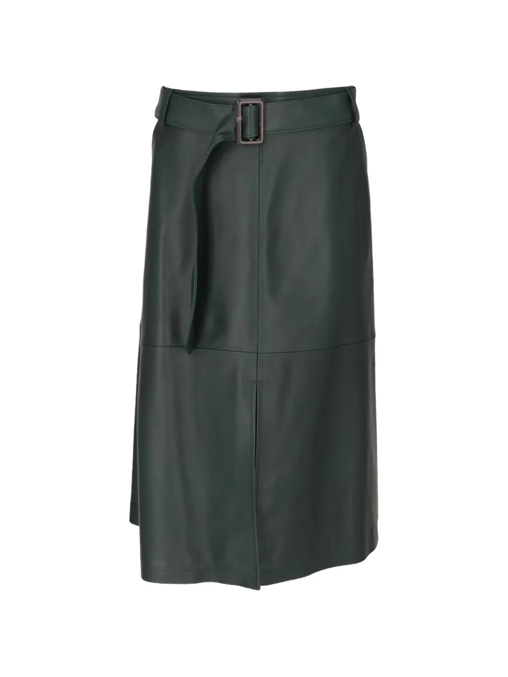 Isaia belted panelled midi skirt - Verde