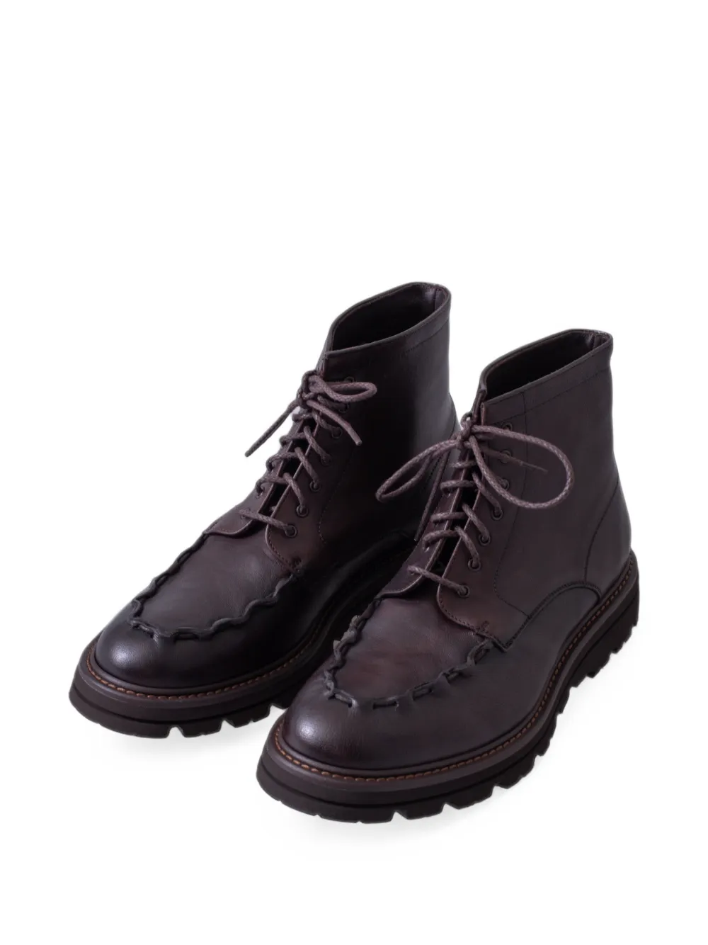 CALCE lace-up leather boots Bruin