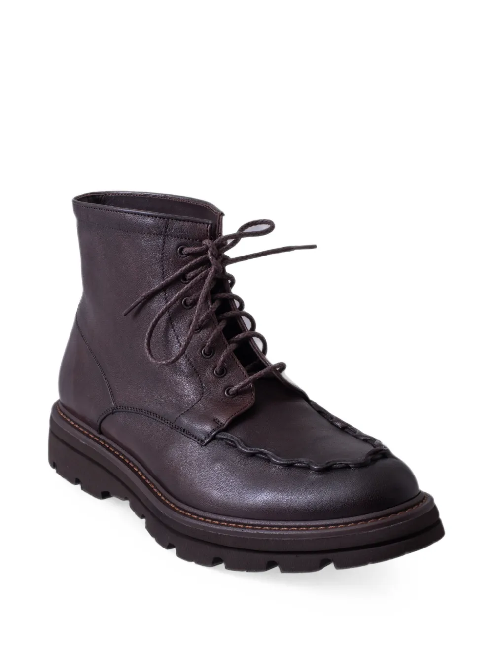 CALCE lace-up leather boots Bruin