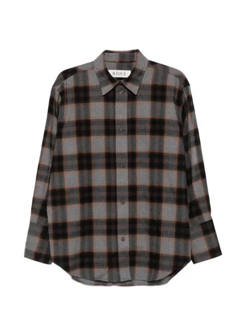 Róhe check-print buttoned shirt