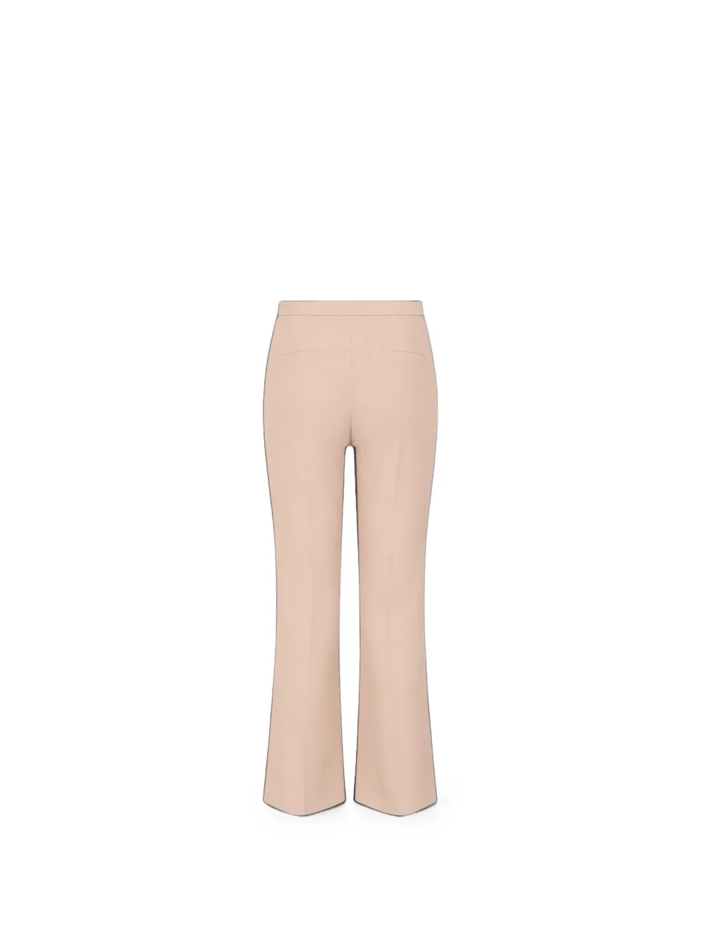 Elisabetta Franchi Flared broek met paspelzak Beige