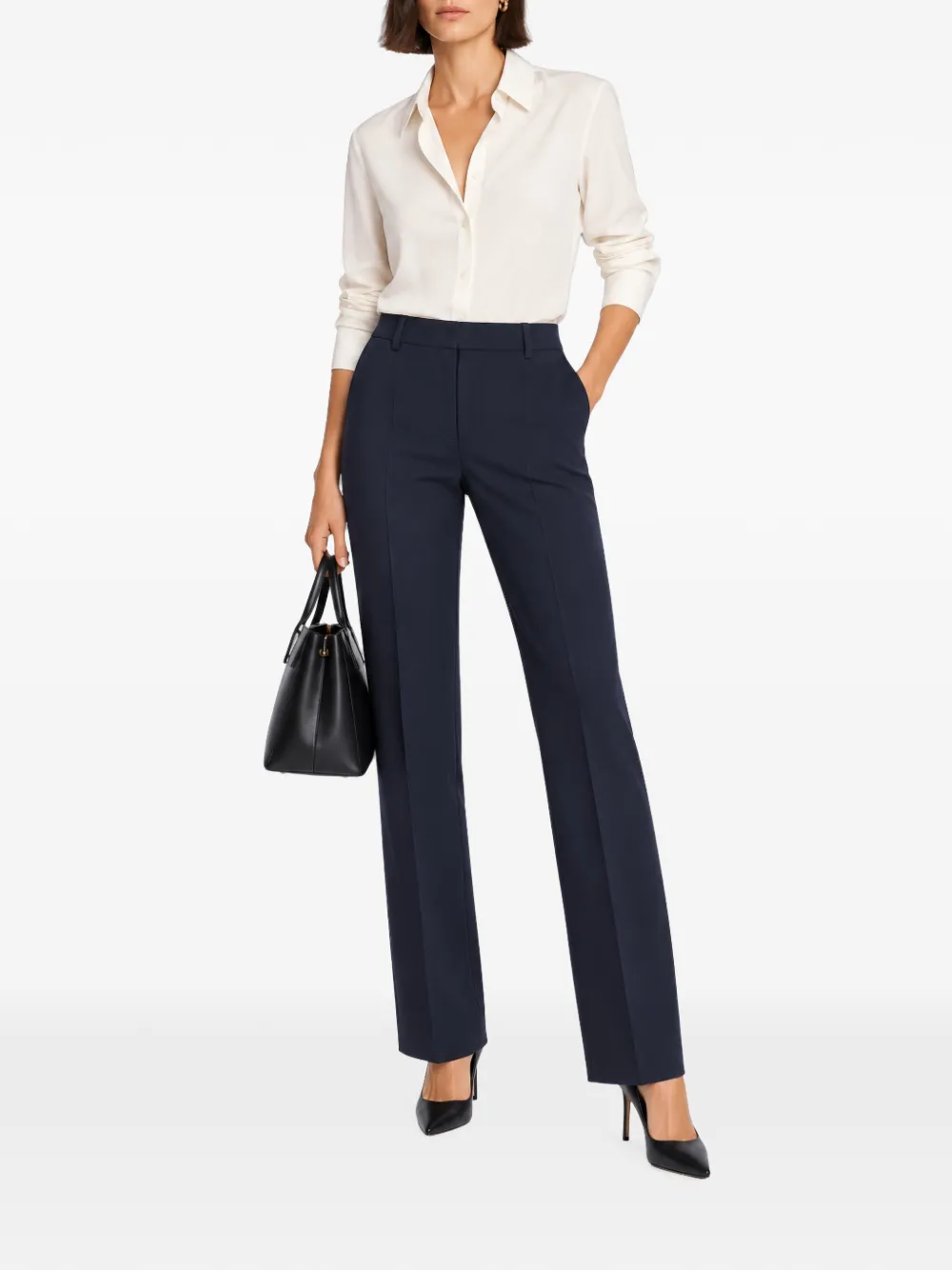 Elisabetta Franchi Geplooide broek Blauw