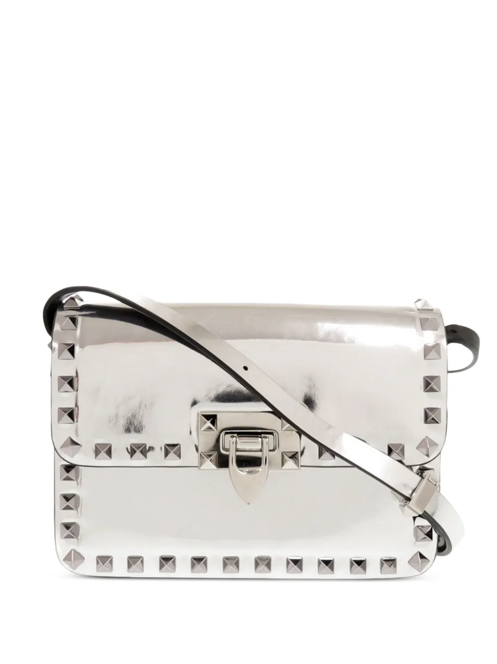 Valentino Garavani Pre-Owned Borsa a spalla Rockstud 23 piccola in pelle di vitello 2000-2017 - Argento