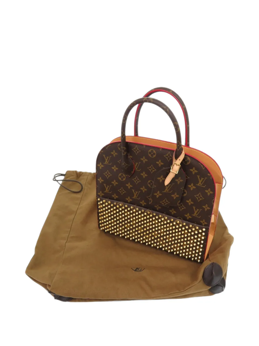 Louis Vuitton Pre-Owned 2014 Christian Louboutin Monogram Iconoclast tote bag - Braun