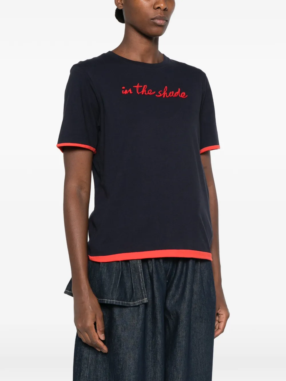JW Anderson T-shirt met borduurwerk Blauw