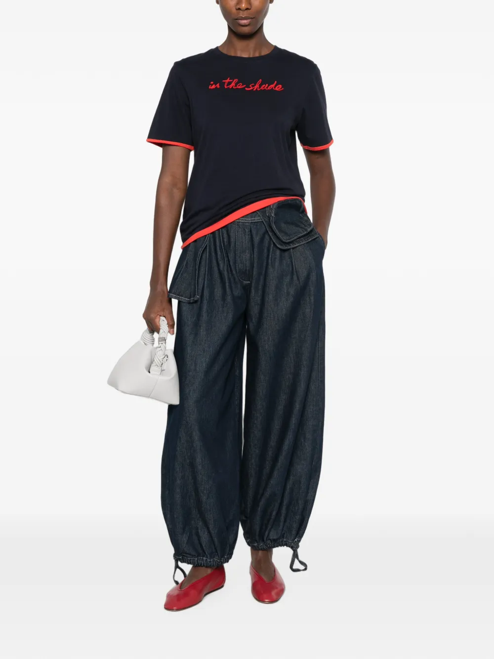 JW Anderson T-shirt met borduurwerk Blauw