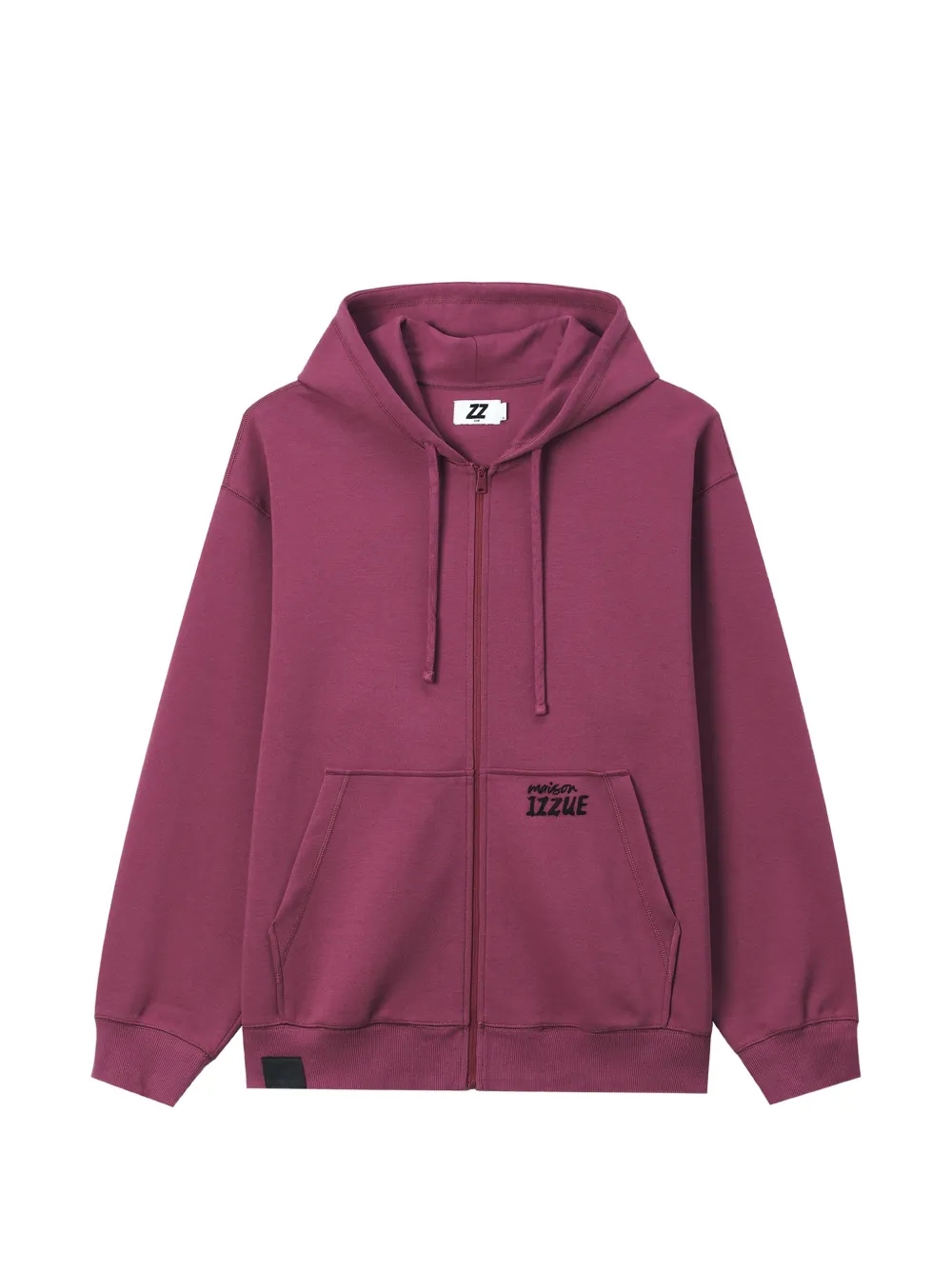 Izzue Slogan-print Zip-up Hoodie In Pink
