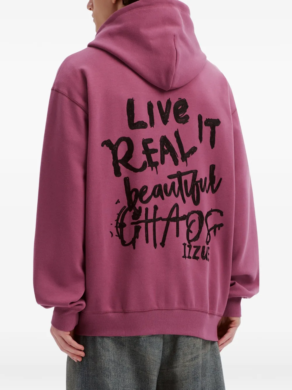 izzue Hoodie met tekst Roze
