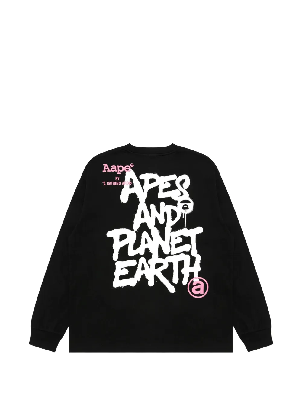 AAPE BY *A BATHING APE Aape T-shirt met lange mouwen Zwart