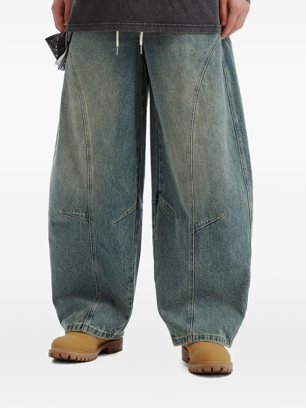 Musium Div. Broek met trekkoord en vlakken Blauw