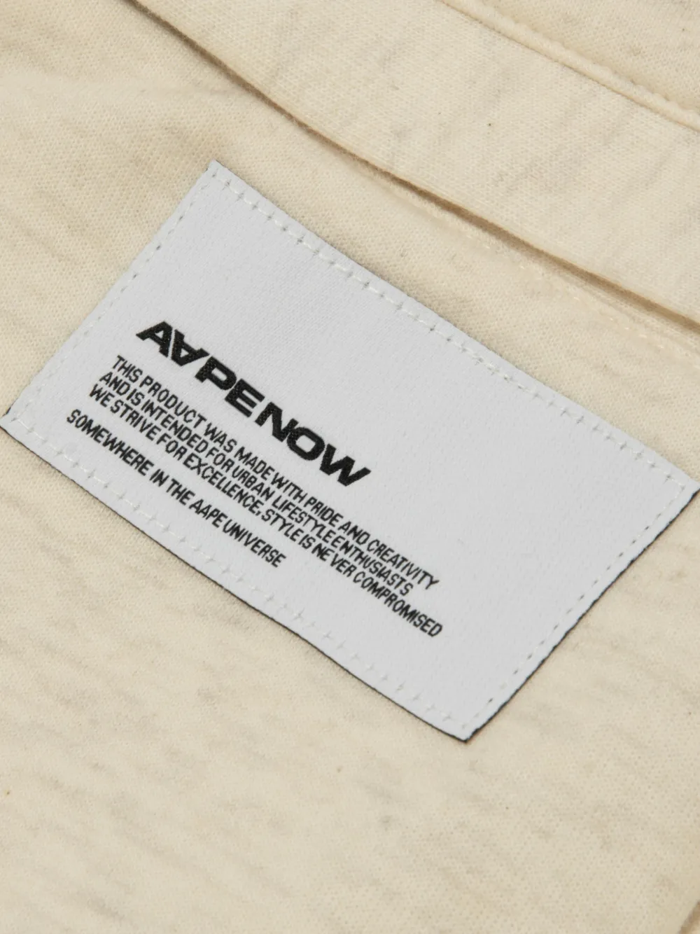 AAPE BY *A BATHING APE AAPENOW Moonface cargo trainingsbroek met logoprint Beige