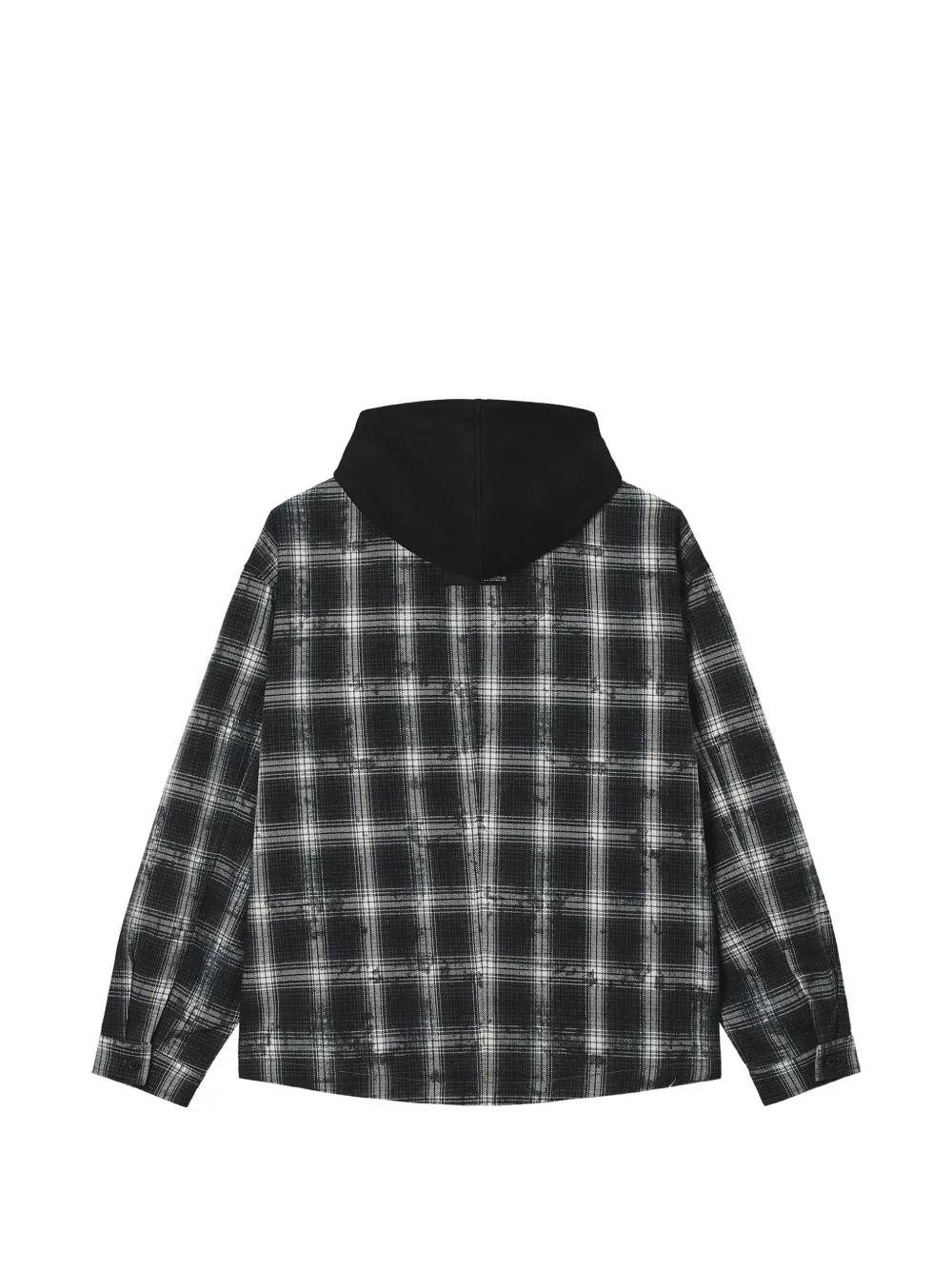 FIVE CM Geruit jack met capuchon Zwart