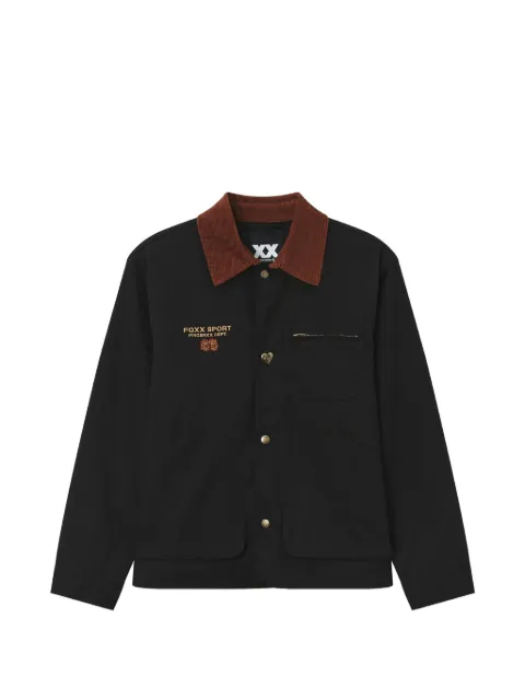 FINGERCROXX chaqueta con logo estampado y cuello de pana