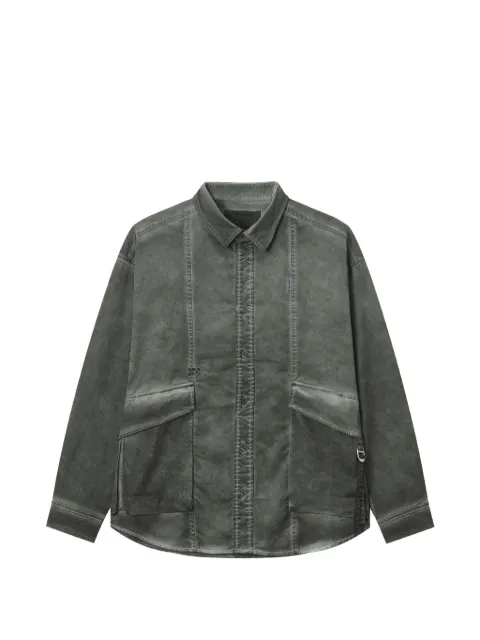 Musium Div. washed-effect panelled shirt jacket