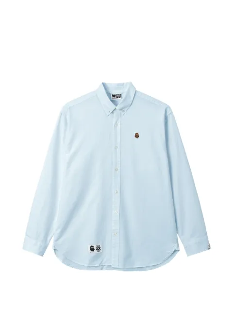 FINGERCROXX logo-patch button-down shirt