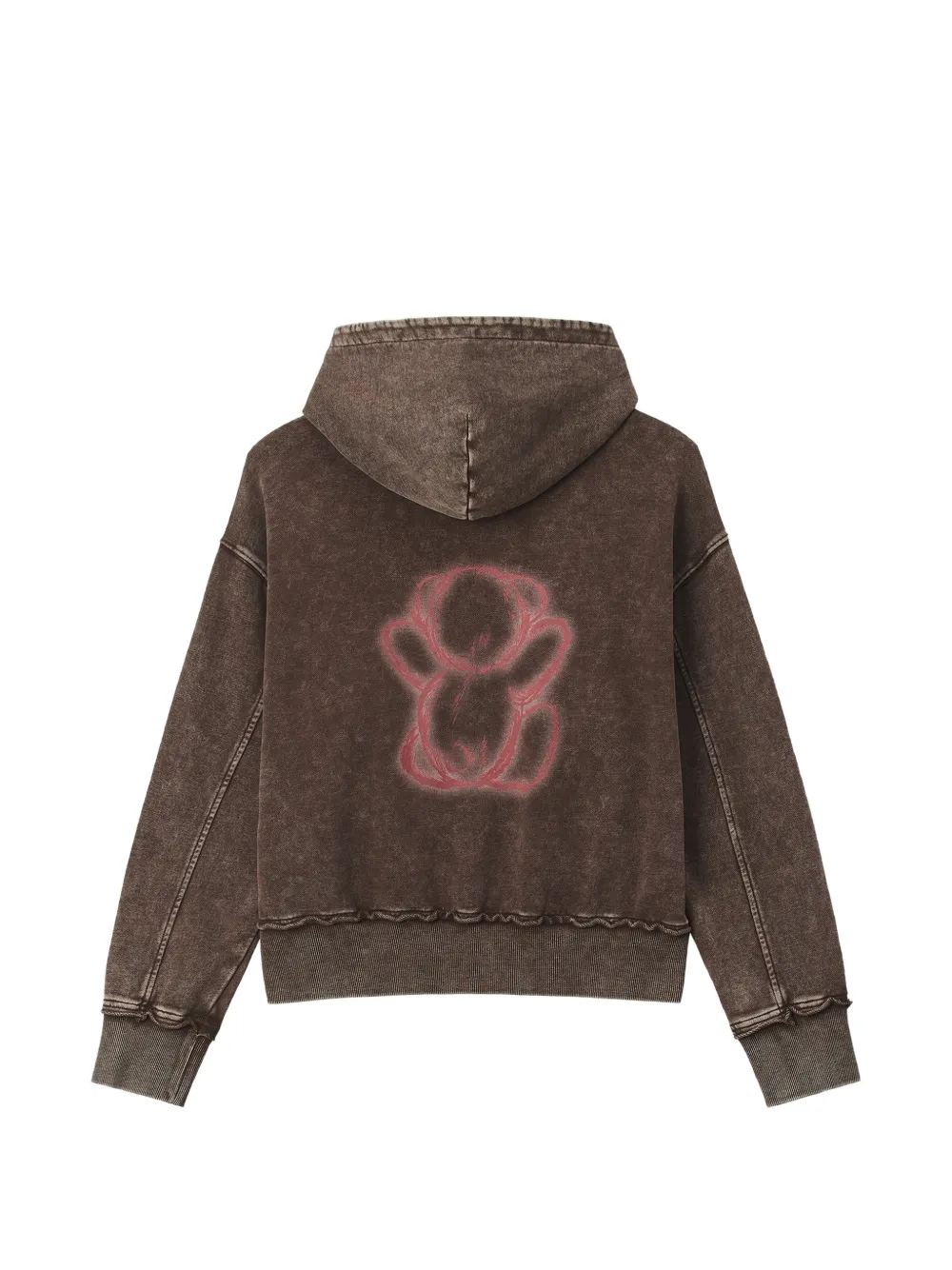 izzue Hoodie met print Bruin